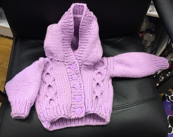 Sweat à capuche en tricot pour bébé