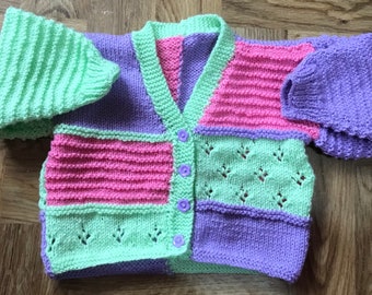 Patchwork Style Baby Cardigan