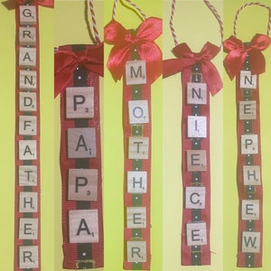 Wooden Letter Tiles Christmas decoration (2)