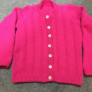 Patterned Girls Cardigan