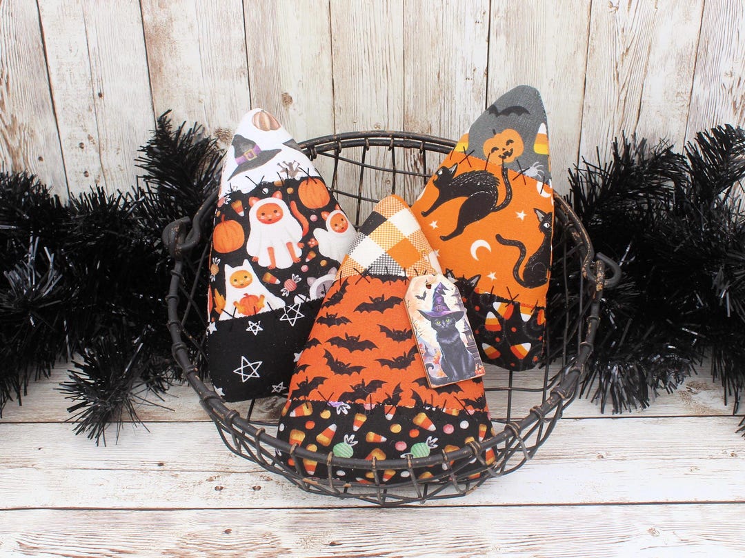 Candy Corn 3-set Halloween Bowl Fillers Country Primitive Autumn Home ...
