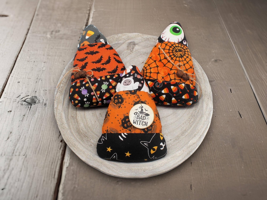Candy Corn Bowl Fillers 3-set Halloween Decor Country Primitive Autumn ...
