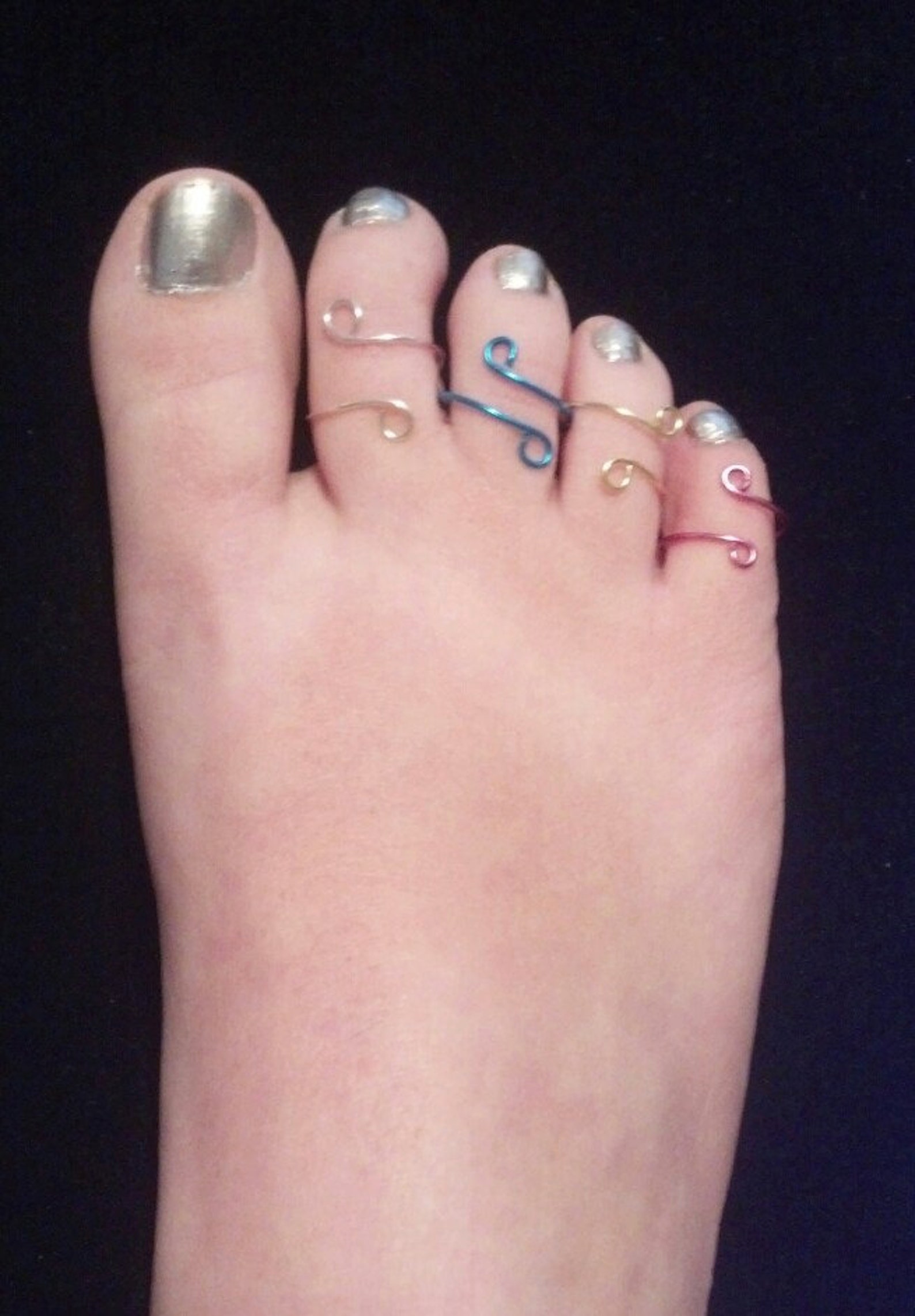 Toe Rings Adjustable Toe Rings Wire Wrapped Toe Rings Etsy