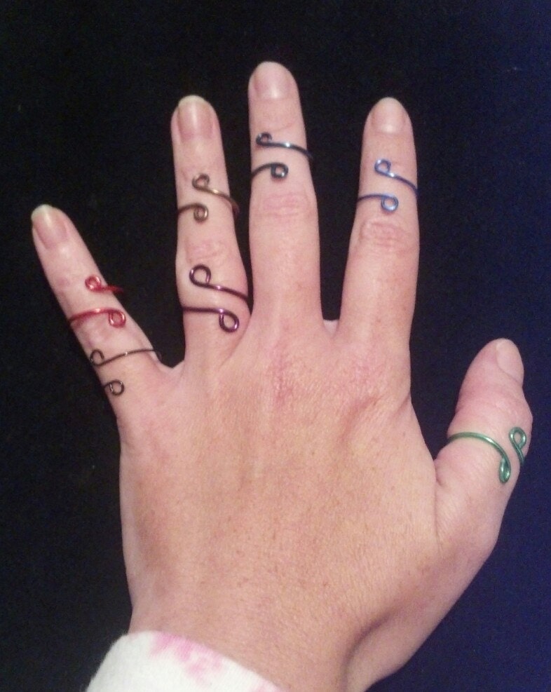 Toe Rings Adjustable Toe Rings Wire Wrapped Toe Rings Etsy