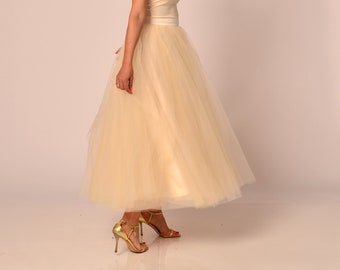 CLEO Summer Maxi Tulle Skirt/  Long  Tulle Skirt/  Floor Length Tulle Skirt/ Maxi Wedding Skirt