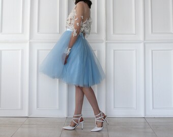 Pastel Colours In Knee Length Tulle Skirt/ Many Colours Available in High Quality Tulle/ Wedding Tulle Skirt/ Bridesmaid Tulle Skirt