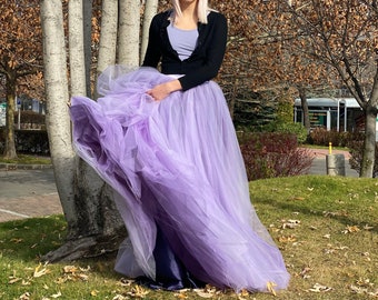 Multicoloured  Tulle Skirt/  Long Purple Tulle Skirt/  Floor Length Ombre Tulle Skirt/ Maxi Wedding Skirt/ Long Bridal Skirt/ Multi Shades