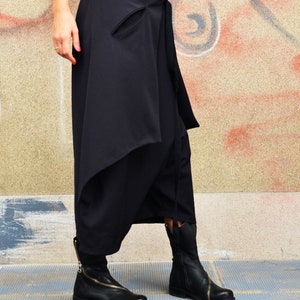 Japan Skirt/Pant/ Low Drop Crotch Trousers/ Extravagant /Culotte Trousers/Minimalist Samurai Pant/Capri Trousers/ Avant Garde Skirt Pant image 1