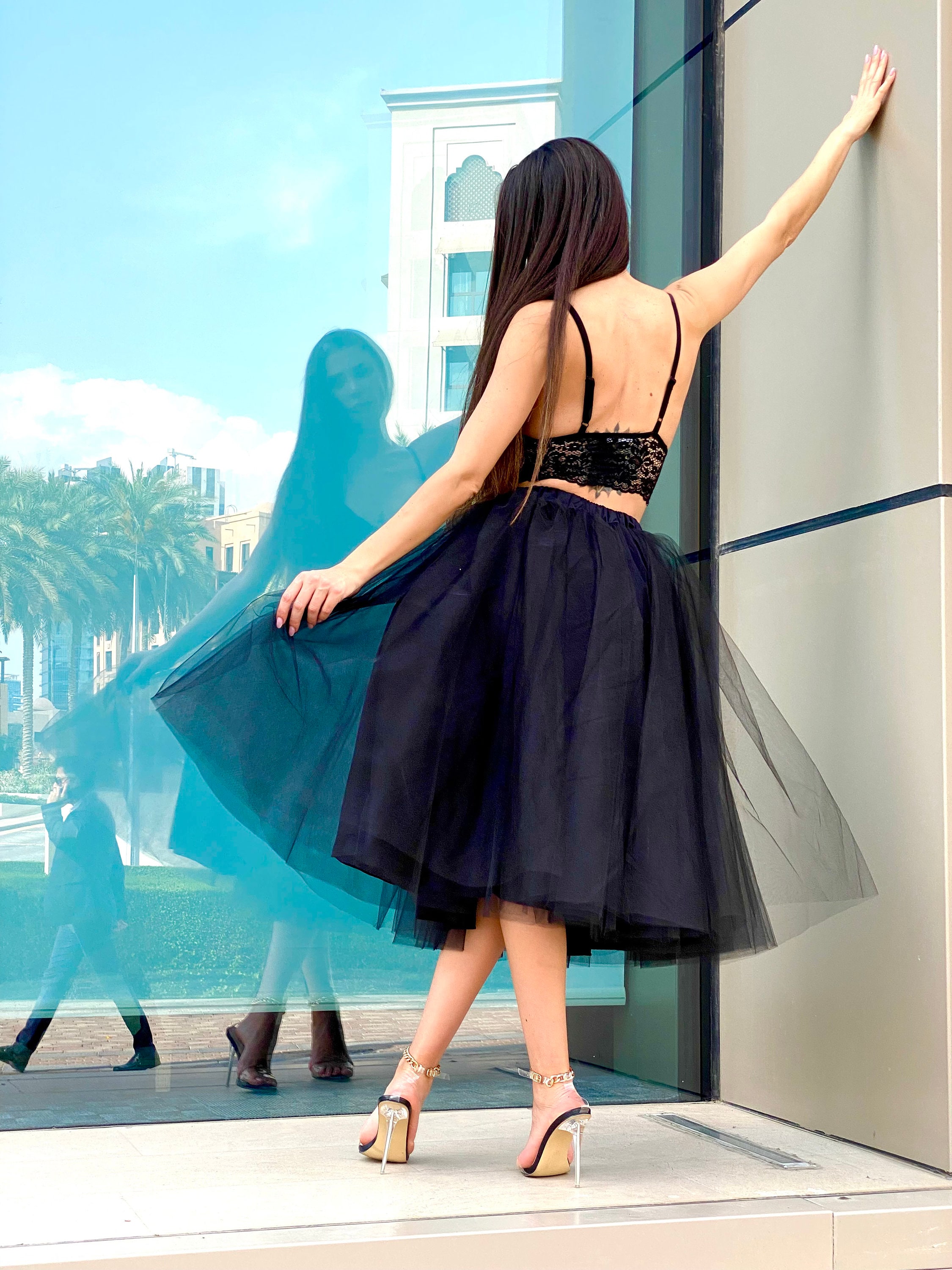 Black tulle skirt iconic hotsell