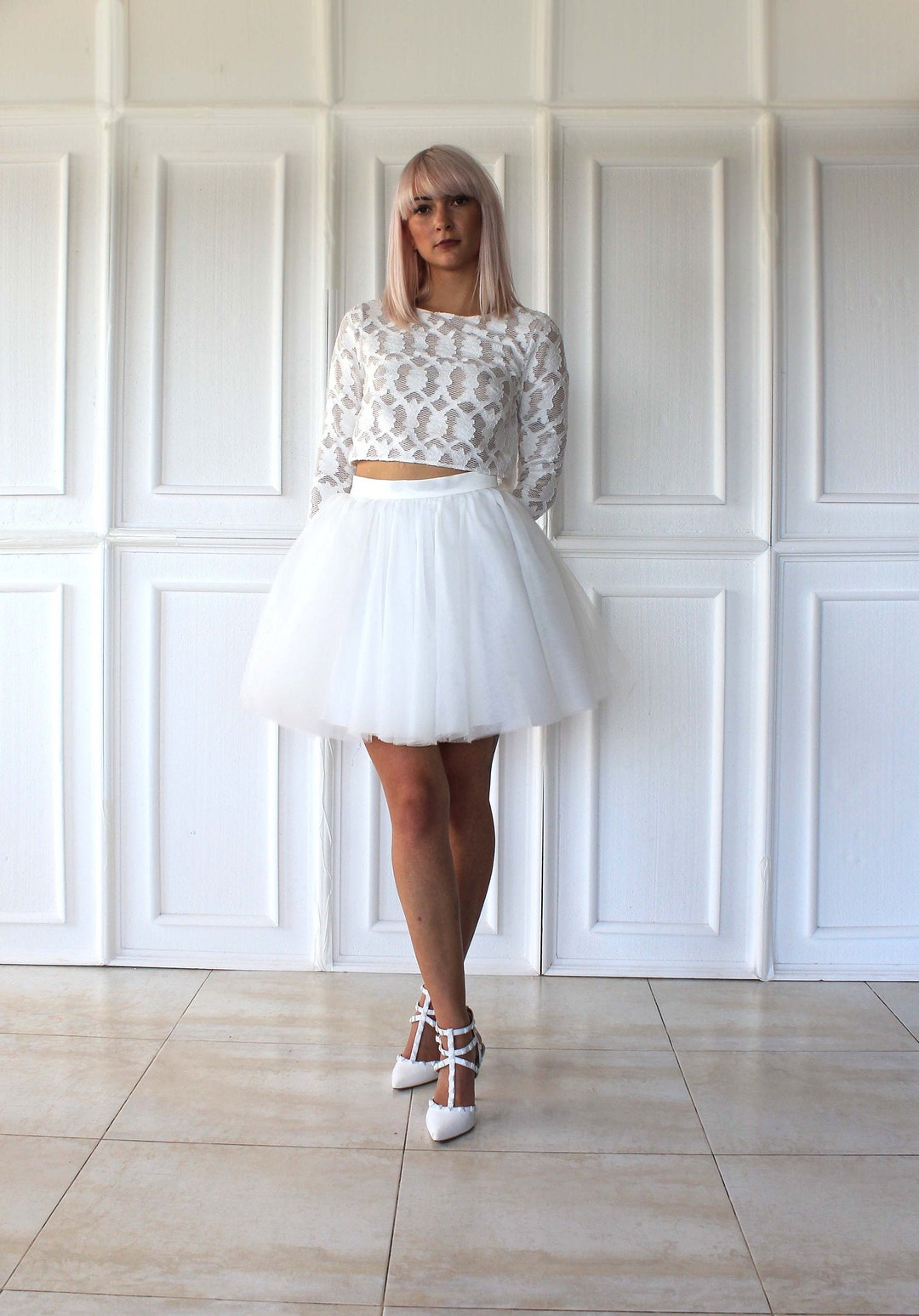 White Short Tulle Skirt/ 130 Colours Available in High Quality - Etsy