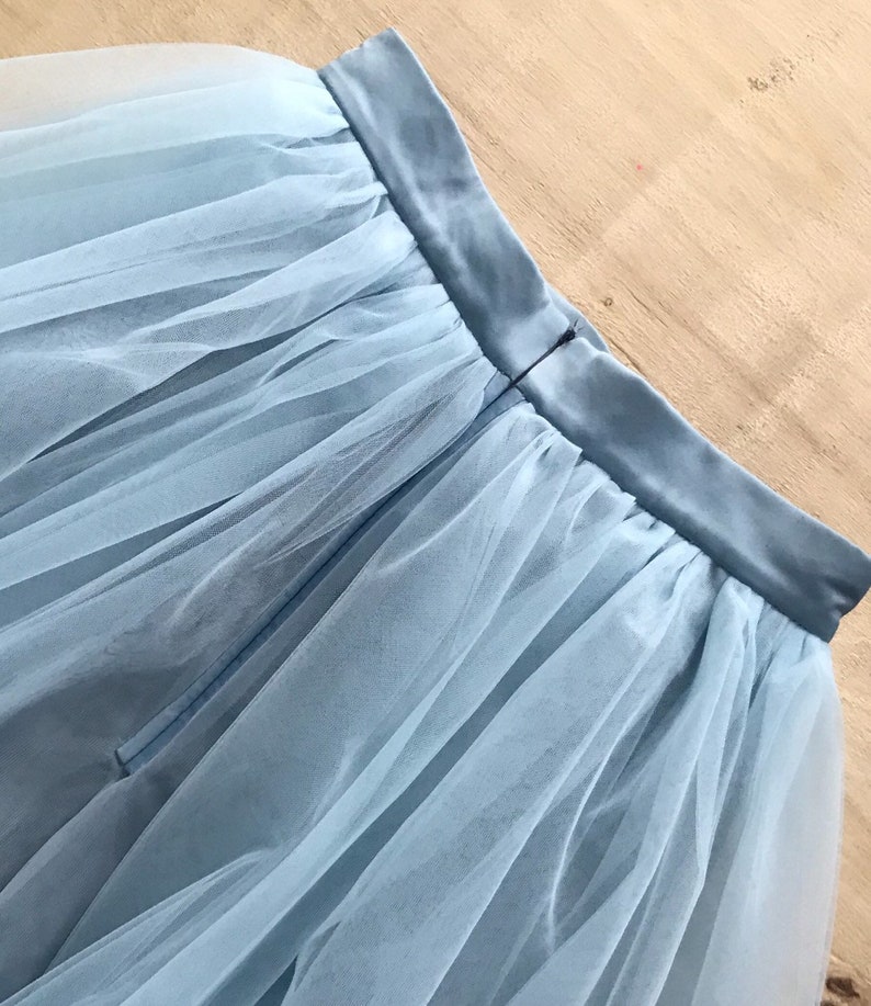 Blue Knee Length Tulle Skirt/ 60 Colours Available in High Etsy