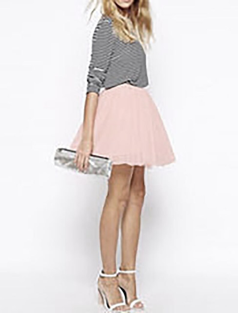 short pink tulle skirt