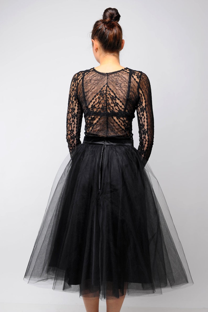 Tea Length Tulle Skirt With Pockets/ Party Skirt/ Wedding Etsy