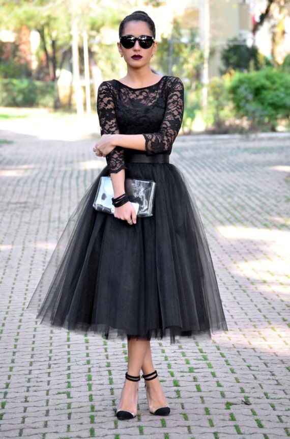 black skirt party