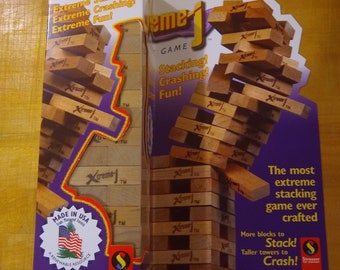 Xtreme J - Wooden Stacking game made in USA - NEW - Alder wood - similar to Jenga