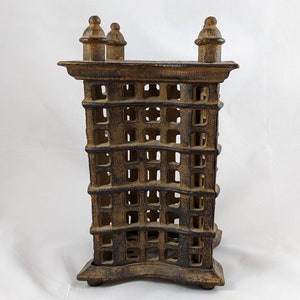 Rare 1880-1890 Cast Iron Jail House Still Bank, Excellent Condition