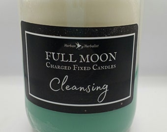 Cleansing Spiritually Prepared Full Moon Candle
