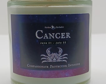 CANCER Zodiac Soy Wax Candle