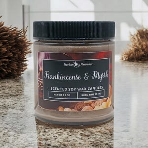 Frankincense and Myrrh Soy Wax Candle