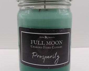 Prosperity Spiritually Prepared Full Moon Candle