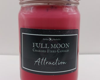 Attraction Spiritually Prepared Full Moon Candle