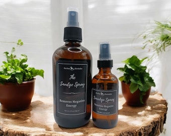 Smudge Spray, Smoke-Free Energy Cleansing Mist with Sage | Handcrafted by Certified Herbalist