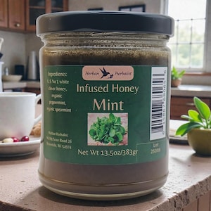 Mint Infused Honey | Handcrafted by Certified Herbalist