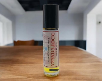 Aceite de aromaterapia roll-on para chakra raíz, estabilizador y de conexión a tierra, para estabilidad y seguridad / Elaborado artesanalmente por Herbalist