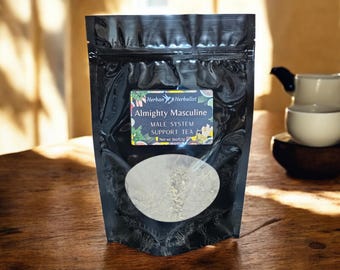 Infusión masculina todopoderosa, mezcla de hojas sueltas para hombres / Elaborada artesanalmente por un herbolario certificado