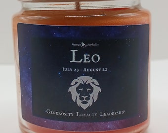 LEO Zodiac Soy Wax Candle