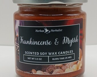 Frankincense and Myrrh Soy Wax Candle