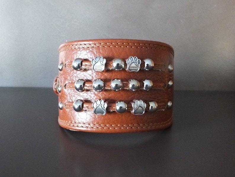 handmade leather whippet collars