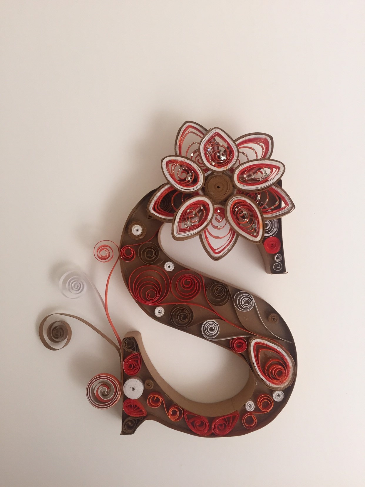 Quilled wall art quilled paper art quilled letter monogram Etsy