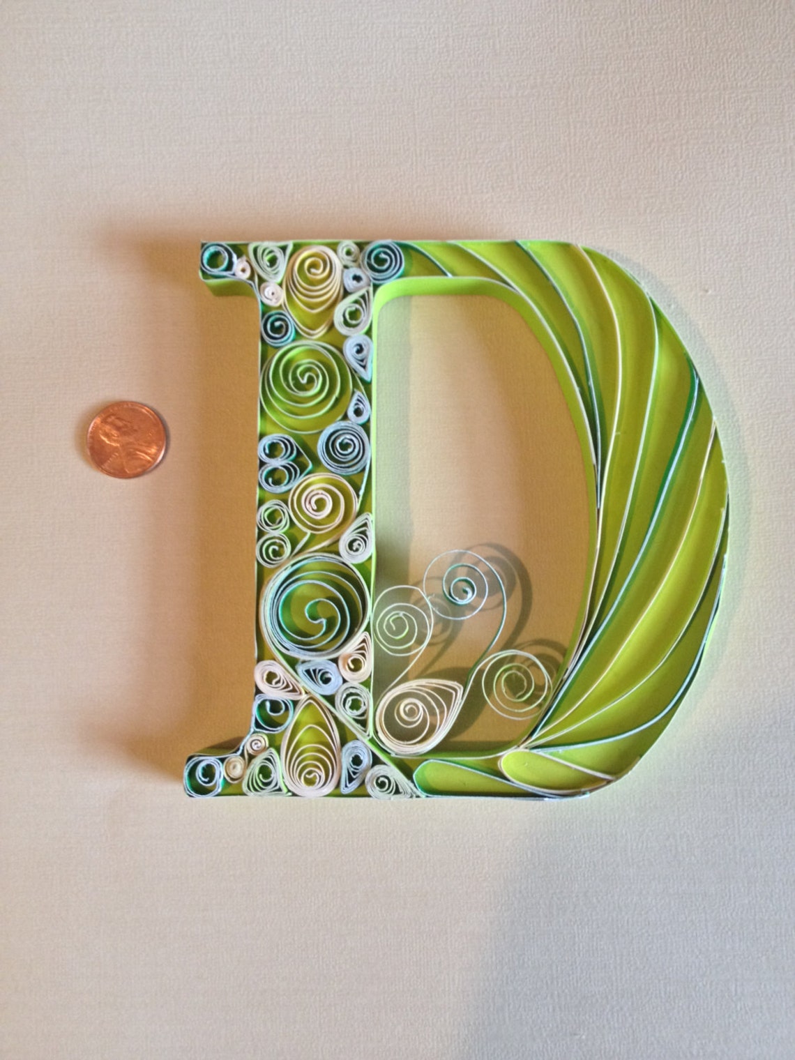 Quilled Wall Art Quilled Paper Art Quilled Letter Monogram Etsy