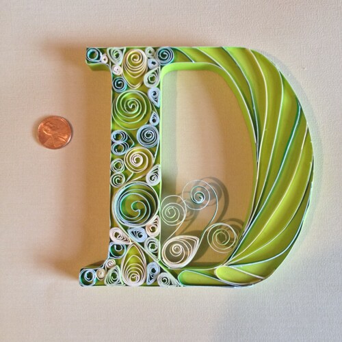 Paper Quilling Letter V Quilled Wall Art Sunflower Card Etsy Australia