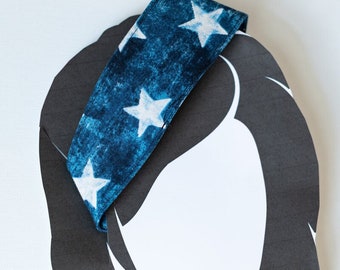 Star headband blue navy vintage women's accessory summer hair 4th of july independence day holiday party girl ladies