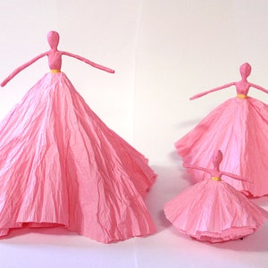 Customized Paper Ballerinas girl gift for dancer paper | Etsy
