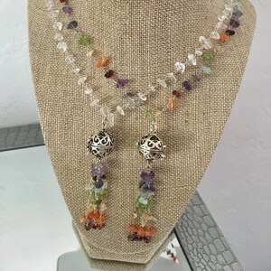 Chakra Necklace with Perfume Charm image 1