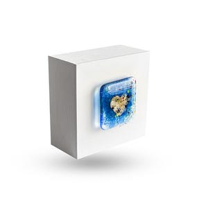 Geschmolzenes Glas Herz Wandbild Bild