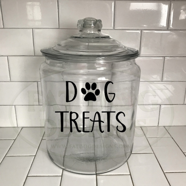 Dog Treat Jar Label Custom Vinyl Decal - Dog Snack, Dog Cookie Jar Decal, Farmhouse Canister Decal, Canister Label, Kitchen Organization