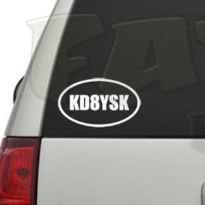 Call Sign Badge Amateur Radio / Ham Radio Custom Vinyl Decal - Amateur Radio, Ham Radio Gear, Custom Call Sign, Call Sign Sticker