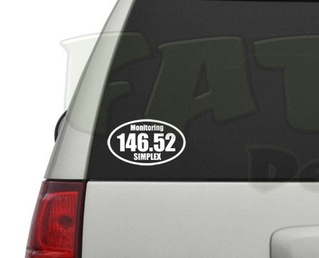 Monitoring 146.52 Simplex Amateur Radio Removable Vinyl Decal photo