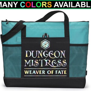 Dungeon Mistress D20 Custom Reißverschluss Einkaufstasche mit Metallic Foil Design