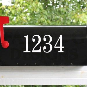 Mailbox Adressnummer (Bis zu 5 Zahlen) Vinyl Aufkleber - Straßenadressschild, Hausnummer Aufkleber, Mailbox Nummern, Adresse