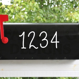 Mailbox Adressnummer Aufkleber (Bis zu 5 Zahlen) Benutzerdefinierte Vinyl-Aufkleber - Straßenadressschild, Straßennummer Aufkleber, Briefkasten Nummern, Bauernhaus
