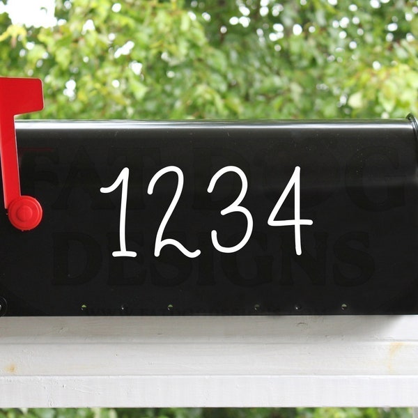 Mailbox Address Number Stickers (Up to 5 Numbers) Custom Vinyl Decal - Street Address Sign, Street Number Decal, Mailbox Numbers, Farmhouse