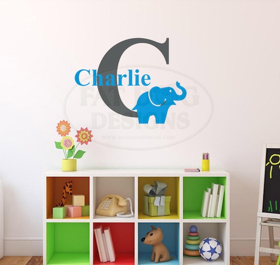 Cot Vinyl Sticker Wall Toy Box Personalised Name With Stars