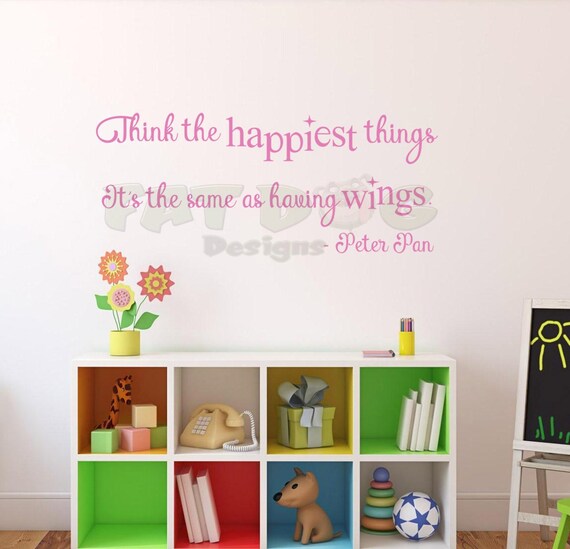 Peter Pan Tinker Bell Think The Happiest Things Removable Etsy