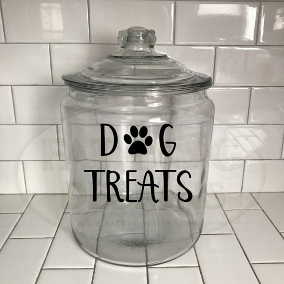 Dog Treat Jar Label Custom Vinyl Decal Dog Snack Dog Cookie Etsy