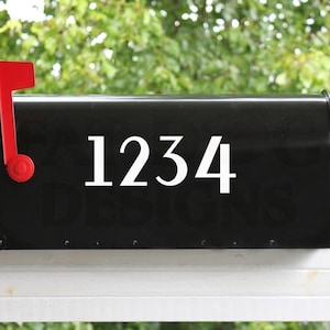 Mailbox Address Number Stickers (Up to 5 Numbers) Custom Vinyl Decal - Street Address Sign, Street Number Decal, Mailbox Numbers, Farmhouse